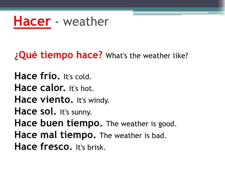 weather expressions in spanish pdf