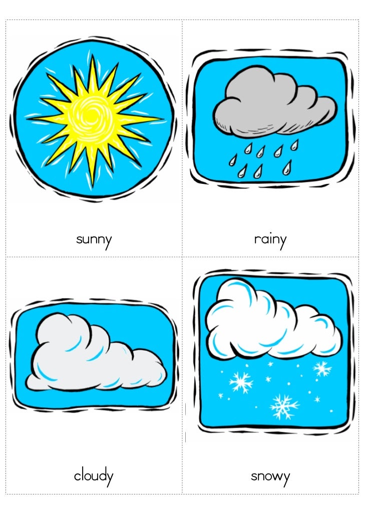Weather flashcards