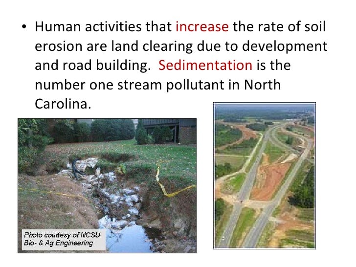 Human activities and soil erosion