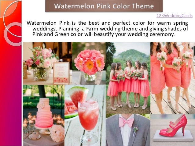 Watermelon color themed wedding