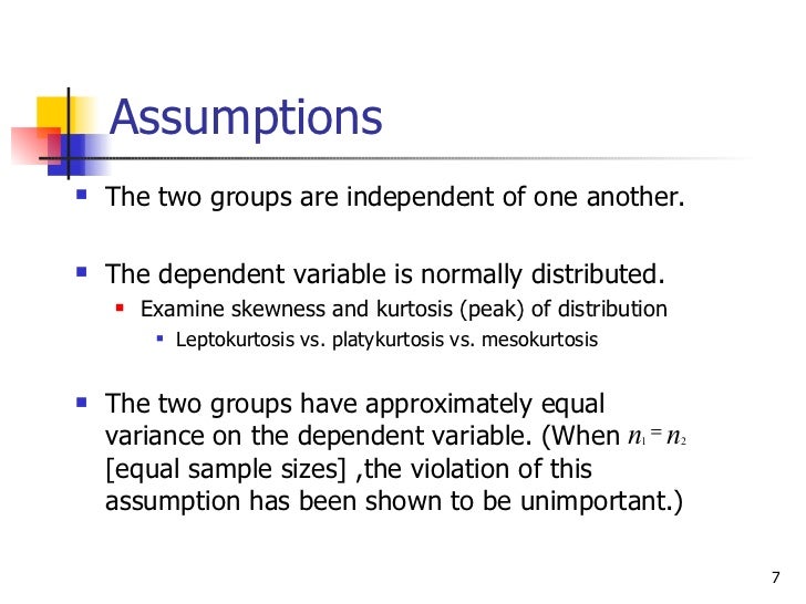 Research paper samples using t test
