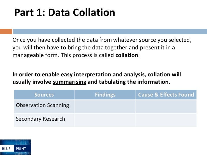 Week 11 data collation & analysis