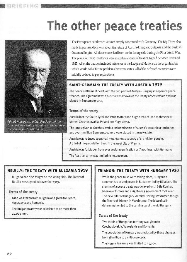 Treaty of versailles essays