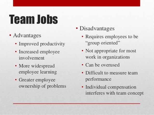disadvantages of teamwork