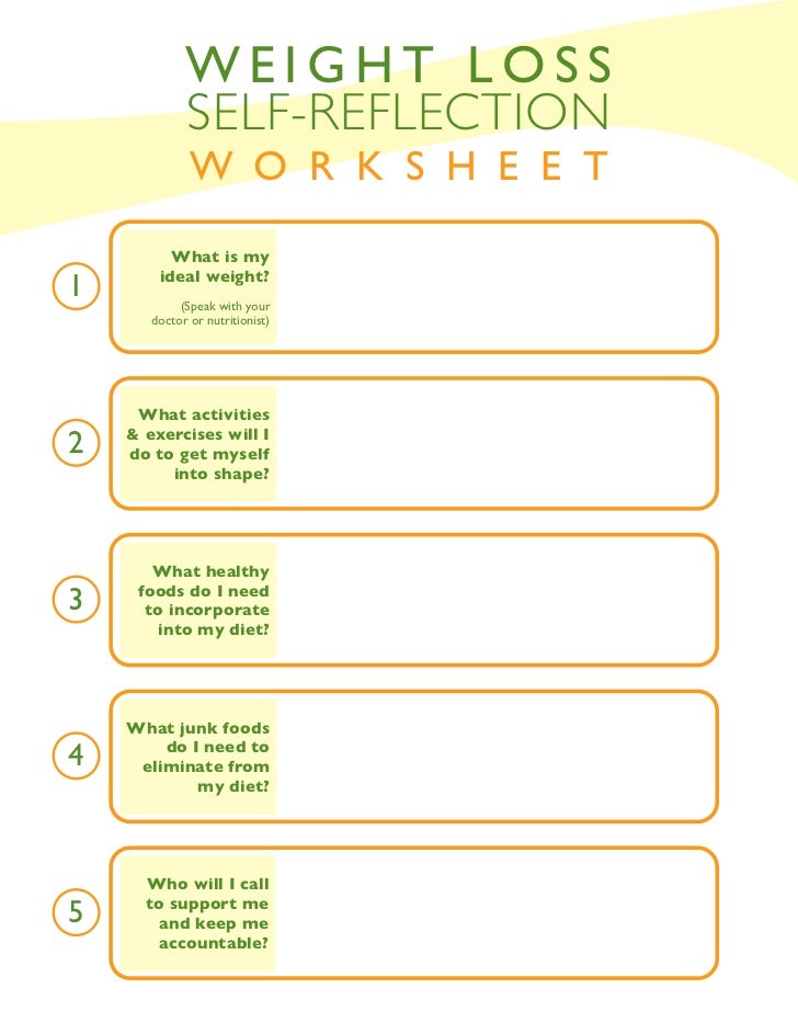 Weight loss-self-reflection-worksheet