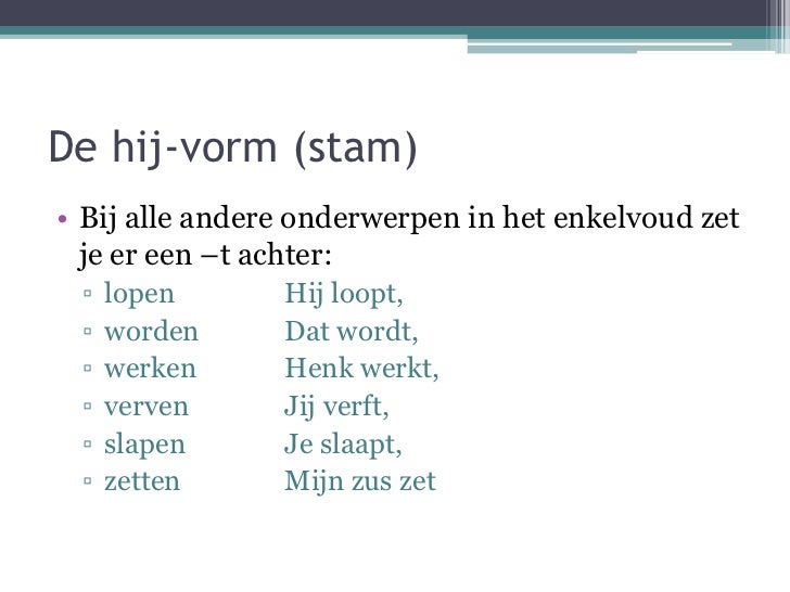 Werkwoordspelling