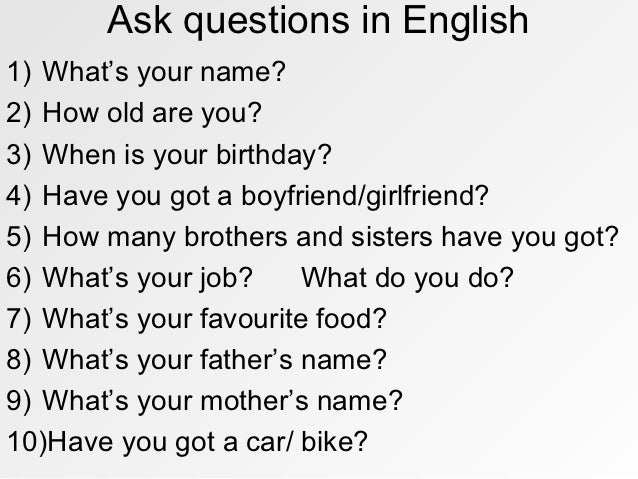 Questions to ask online dating girl