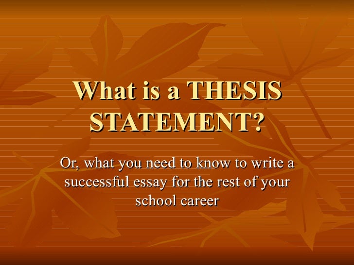 Sports thesis statements