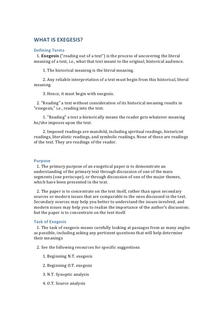 exegisis essay exegisis essay