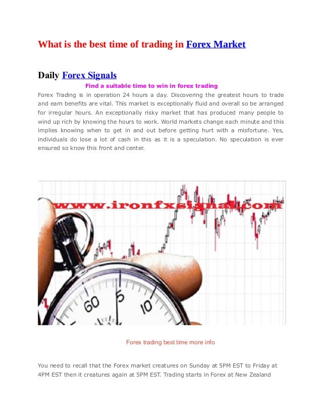 what is the best time to trade in forex