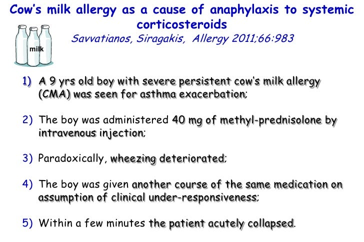Severe Allergic Reaction And Intravenous Prednisolone