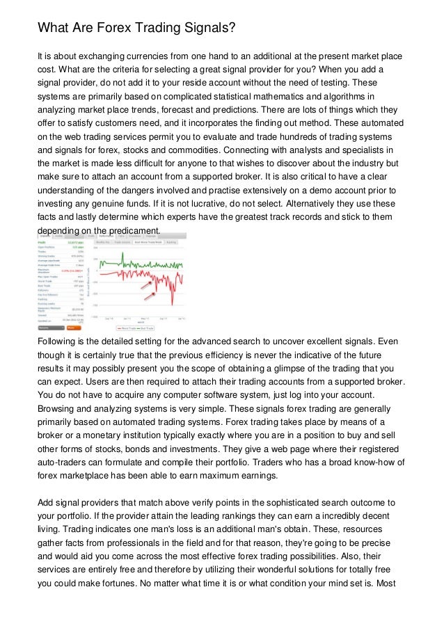What is trading signals