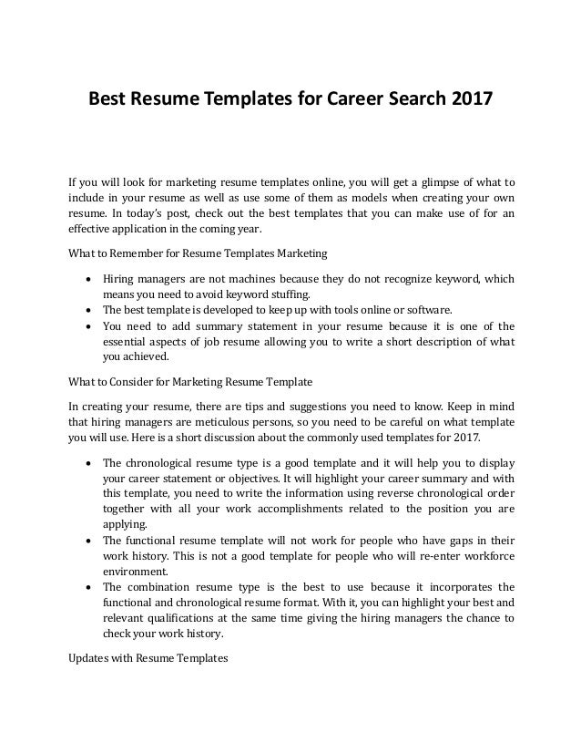 Career builder resume review