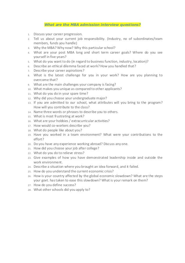 Questions For Mba College Admission what are the mba admission questions Questions For Mba College Admission what are the mba admission questions