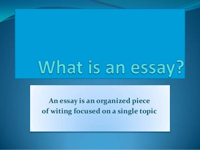 Essay - Wikipedia, the free encyclopedia