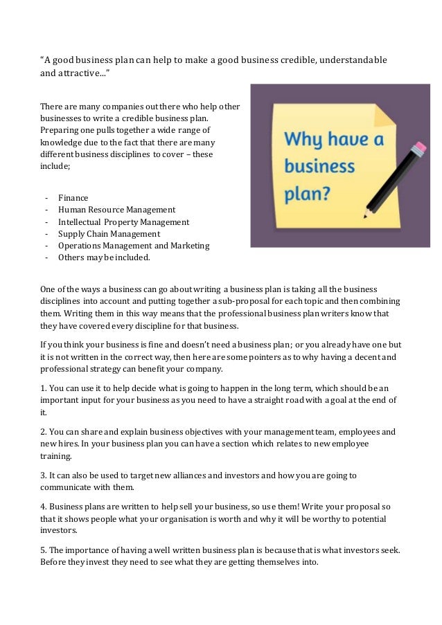 Help Making A Business Plan