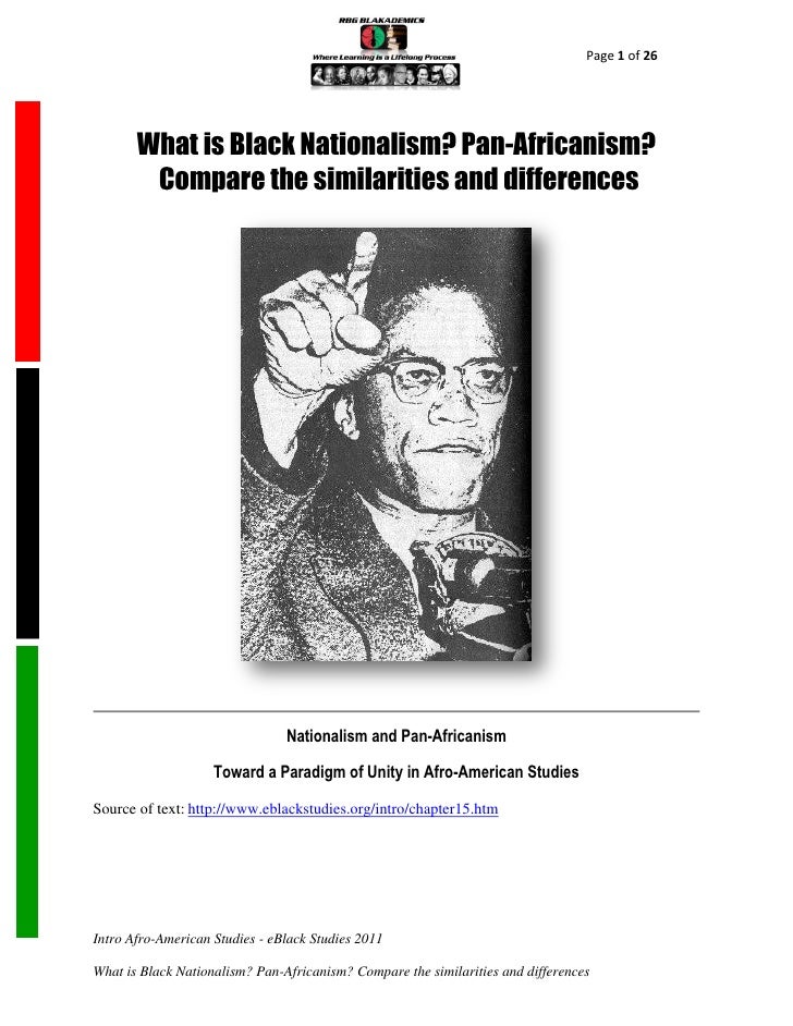 What is Nationalism vs Panafricanism Compare the Similarities and