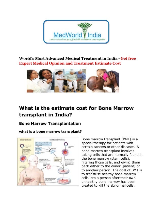 What is the Estimate Cost for Bone Marrow Transplant in India