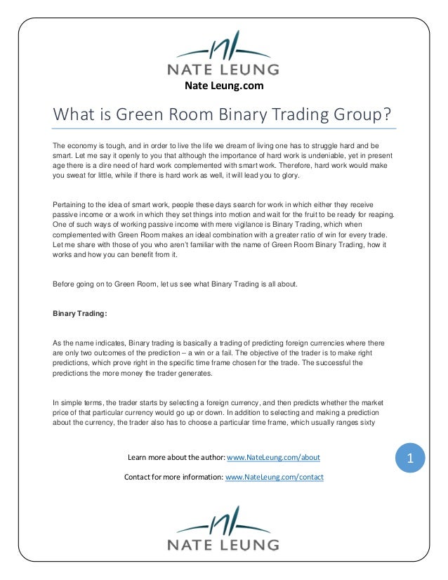 Binary trade group review
