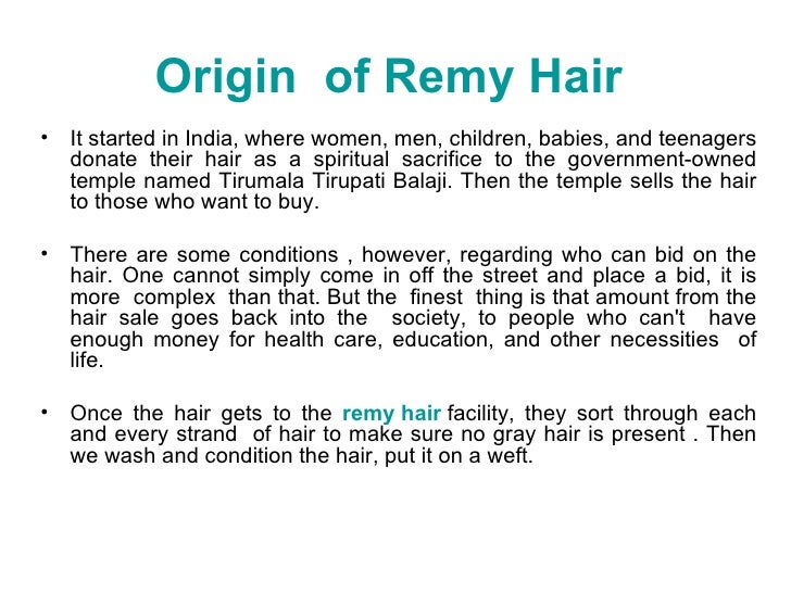 What is the meaning of remy human hair