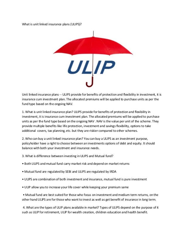 what-is-unit-linked-insurance-plans