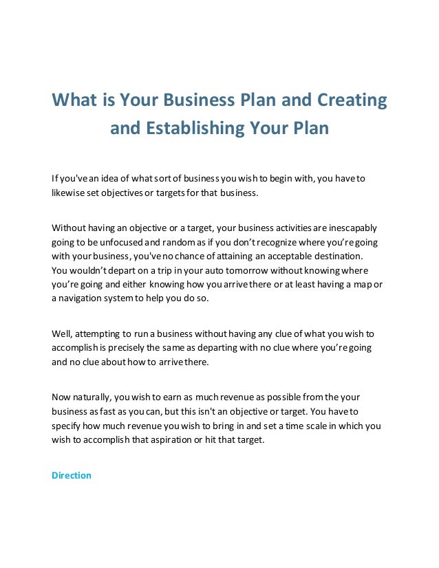 How Do You Make A Business Plan