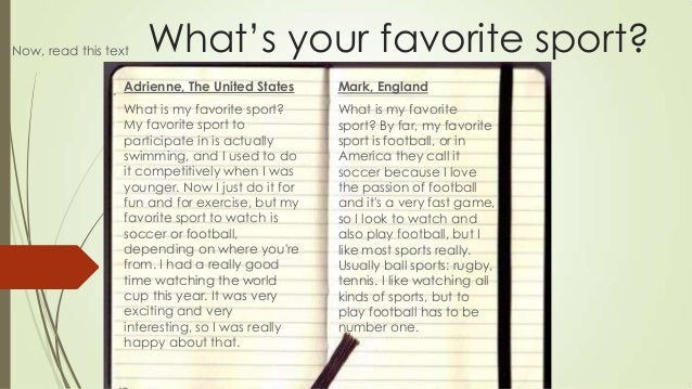 Start an essay my favorite sport