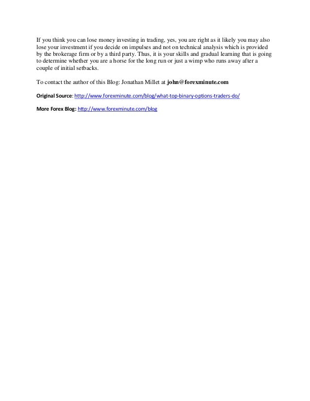 Does anyone make money trading binary options