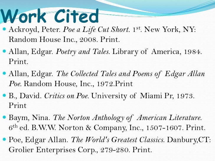 Edgar allan poe thesis