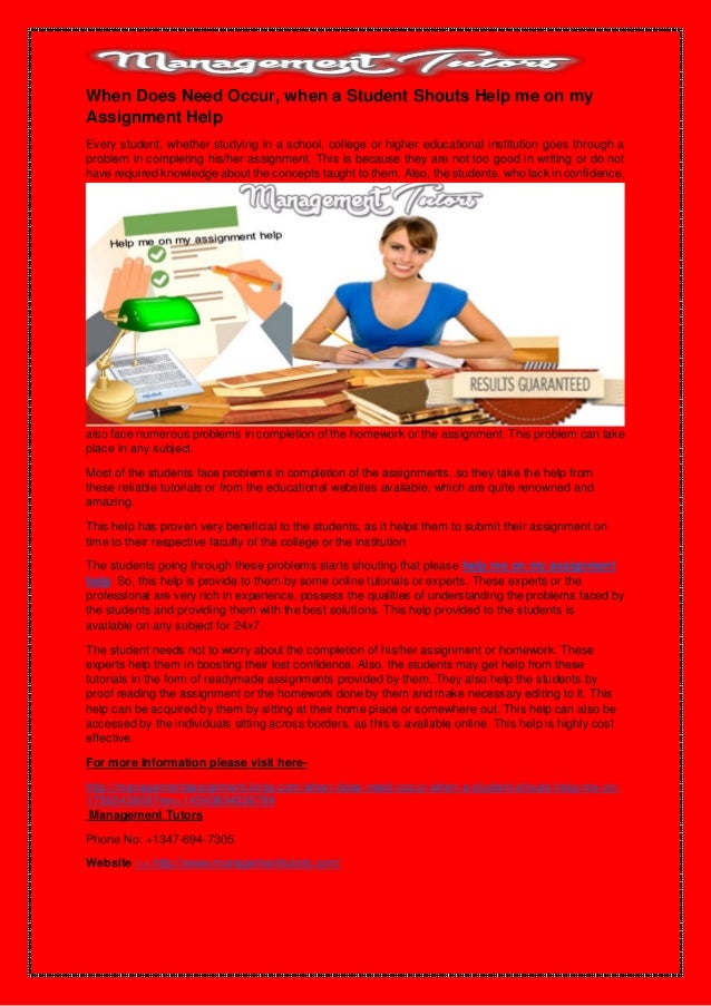 Help me writing my assignment