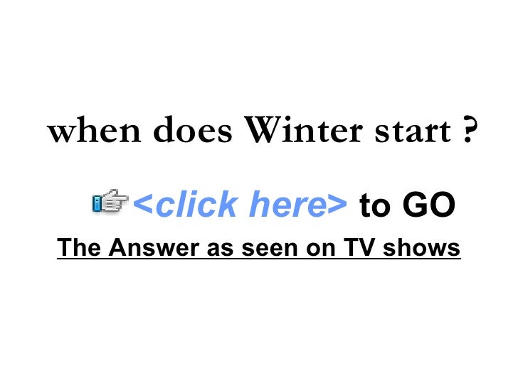 when does winter start when does winter start