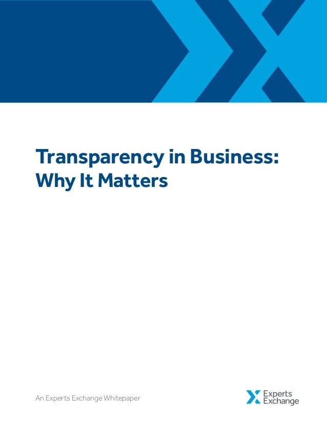 Correlation between corporate transparency n business