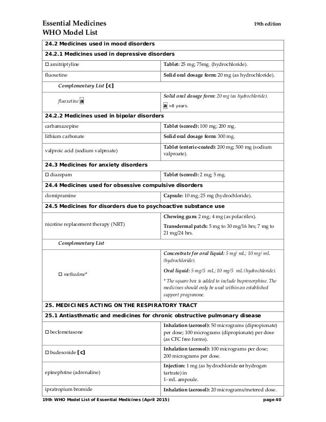 Eskalith Dosage Forms