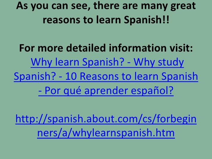 Why learn spanish ppt