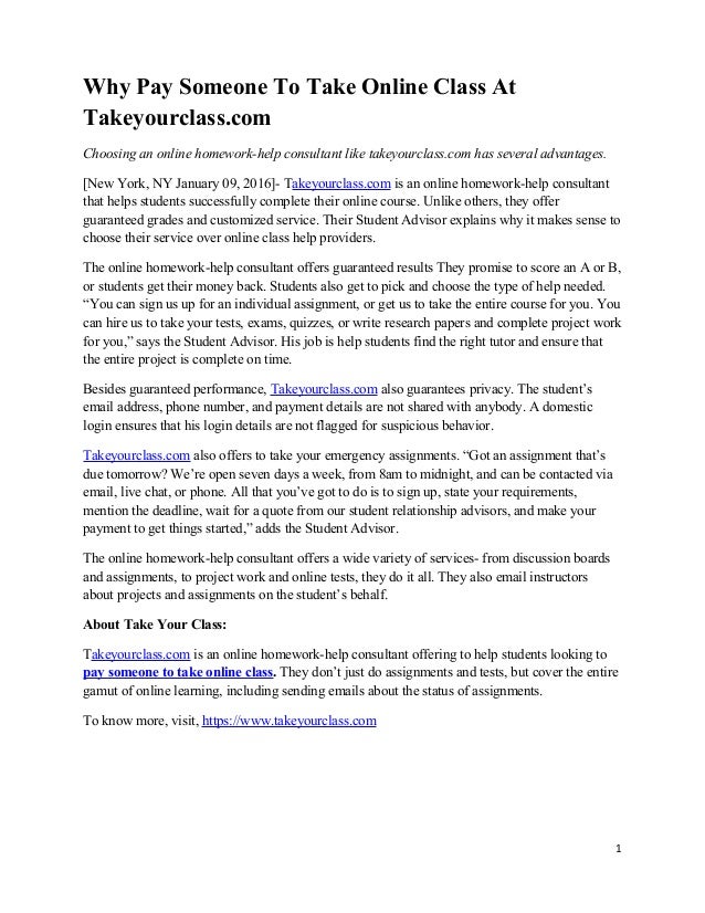 Can I Pay Someone To Do My Online Class | Quality, Non-Plagiarized
