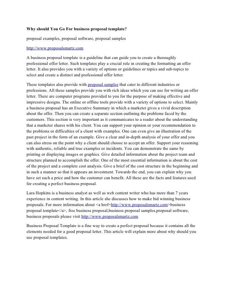 software proposal templates