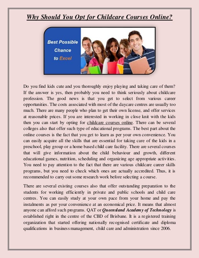 Taking care of a child essay