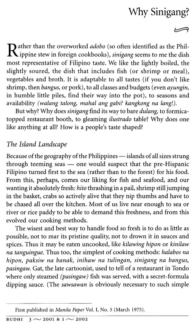Informative essay why sinigang