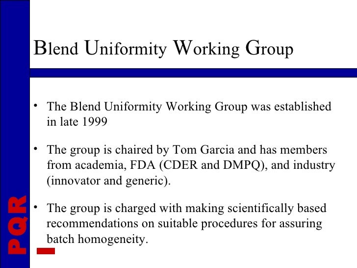 Why test blend uniformity