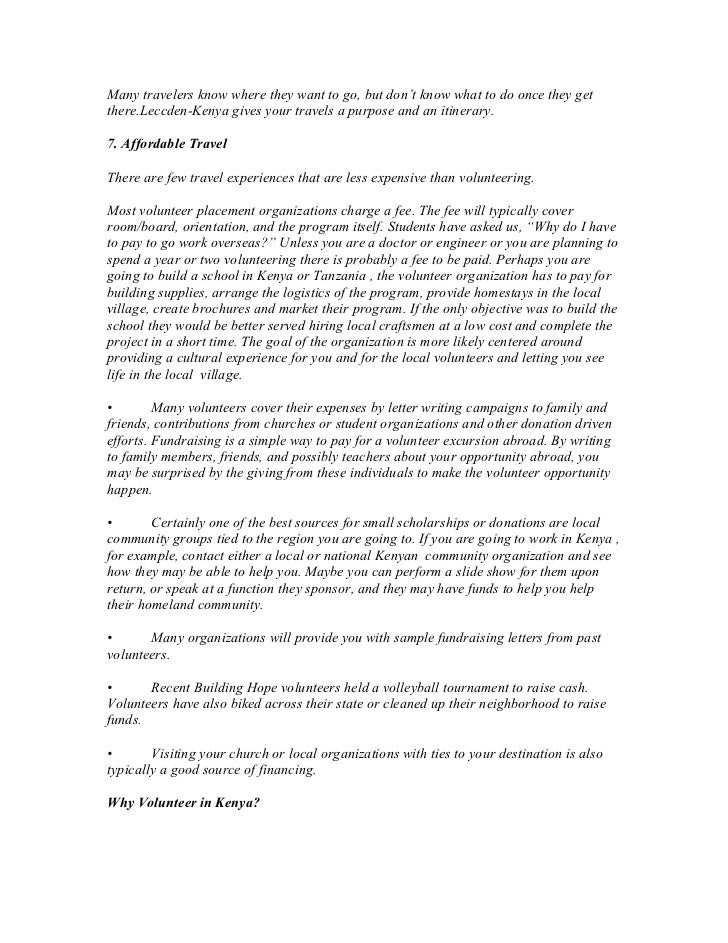 cover letter for volunteering
