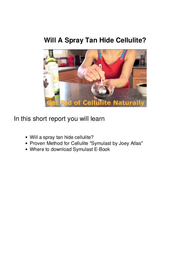 Will A Spray Tan Hide Cellulite