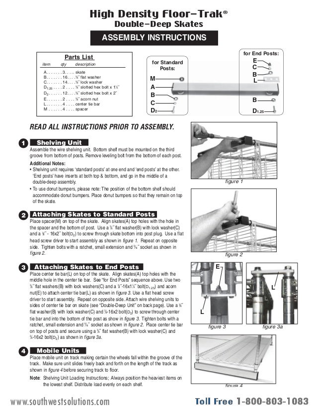 Mobile Wire Shelving Installation Instructions