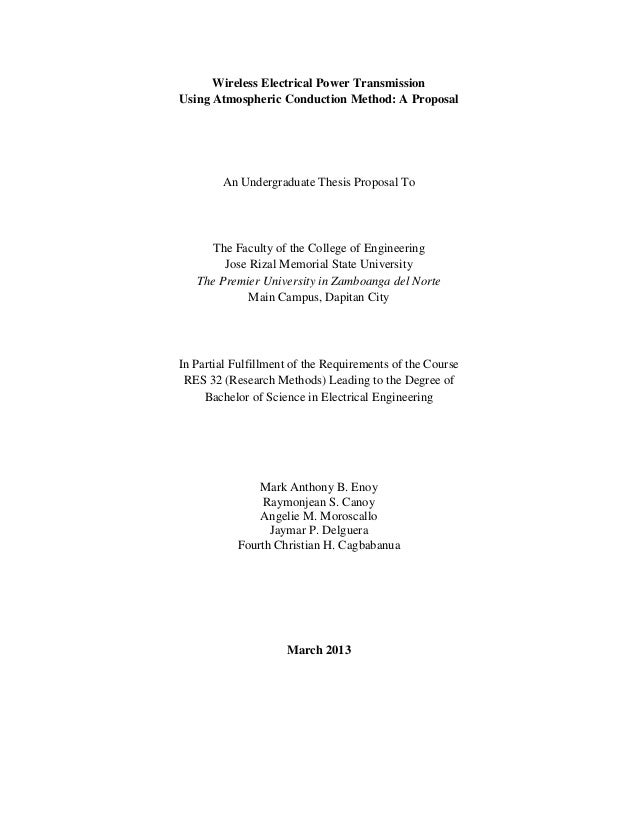 Undergraduate Thesis Proposal