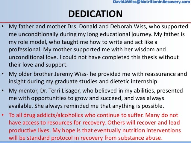 thesis dedication in memory of thesis dedication in memory of