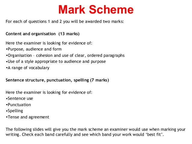 Higher english critical essay marking instructions