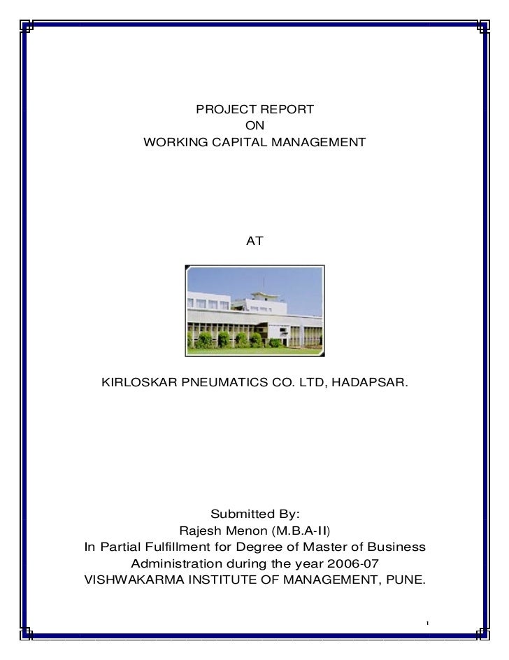 research proposal on working capital management research proposal on working capital management