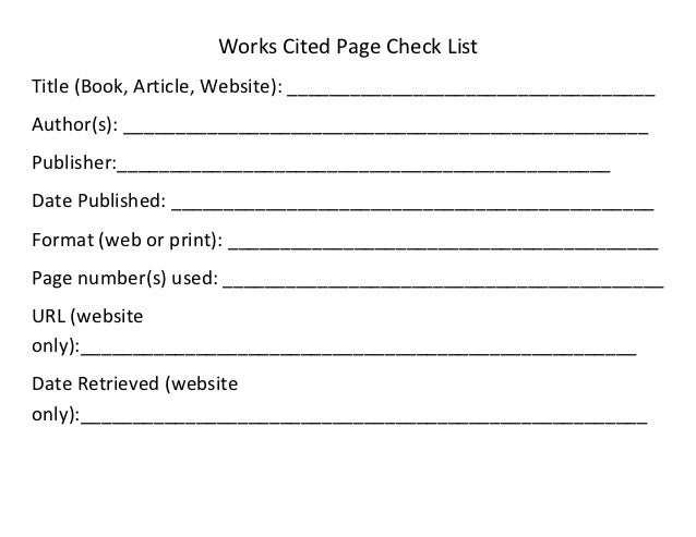 Revising editing checklist research papers