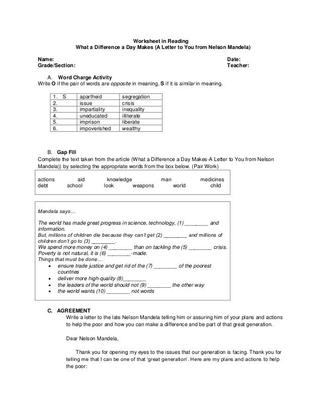 Worksheet 02.12making a difference