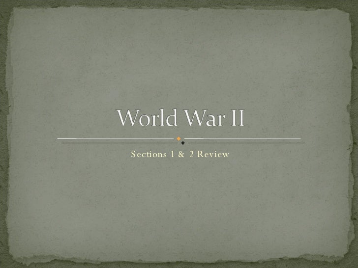 World War 2 Essay Outline