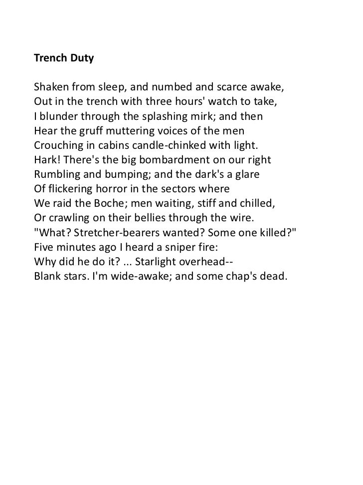 World War I poetry